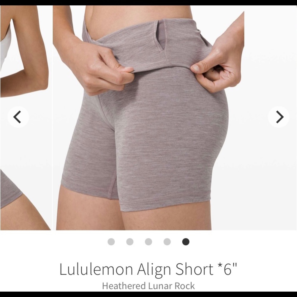 EUC lululemon align short size 4 6 inch